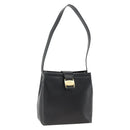 Salvatore Ferragamo Vala Shoulder Bag Leather Black Gold Auth gh1917-1
