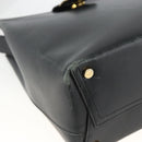 Salvatore Ferragamo Vala Shoulder Bag Leather Black Gold Auth gh1917-11