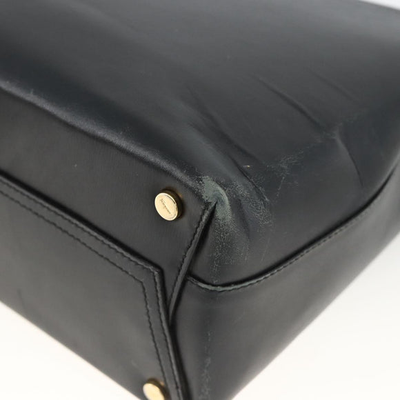Salvatore Ferragamo Vala Shoulder Bag Leather Black Gold Auth gh1917
