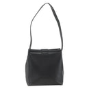 Salvatore Ferragamo Vala Shoulder Bag Leather Black Gold Auth gh1917-3