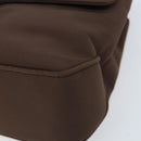 Salvatore Ferragamo Vala Shoulder Bag Nylon Brown Silver Auth gh1918-10