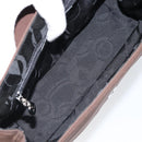 Salvatore Ferragamo Vala Shoulder Bag Nylon Brown Silver Auth gh1918-17