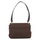 Salvatore Ferragamo Vala Shoulder Bag Nylon Brown Silver Auth gh1918-3