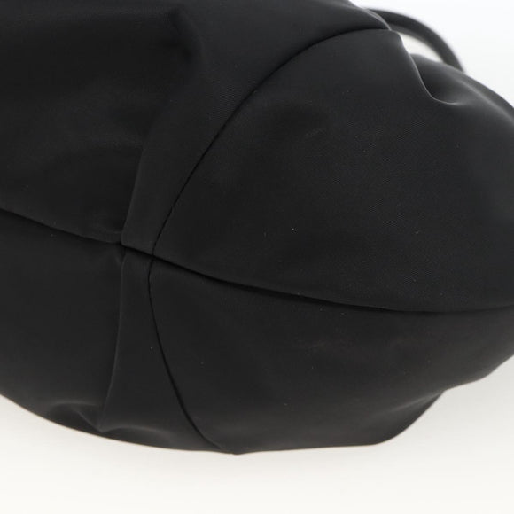 Salvatore Ferragamo Vala Hand Bag Nylon Black Silver Auth gh1920