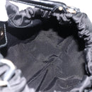 Salvatore Ferragamo Vala Hand Bag Nylon Black Silver Auth gh1920-18