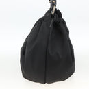 Salvatore Ferragamo Vala Hand Bag Nylon Black Silver Auth gh1920-4