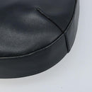 Salvatore Ferragamo Gancini Shoulder Bag Leather Navy Gold Auth gh1923-9