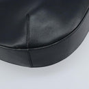 Salvatore Ferragamo Gancini Shoulder Bag Leather Navy Gold Auth gh1923-14
