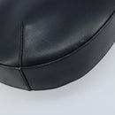 Salvatore Ferragamo Gancini Shoulder Bag Leather Navy Gold Auth gh1923-16