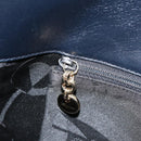 Salvatore Ferragamo Gancini Shoulder Bag Leather Navy Gold Auth gh1923-19
