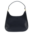 Salvatore Ferragamo Gancini Shoulder Bag Leather Navy Gold Auth gh1923-13