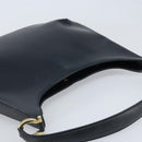 Salvatore Ferragamo Gancini Shoulder Bag Leather Navy Gold Auth gh1923-6