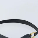 Salvatore Ferragamo Gancini Shoulder Bag Leather Navy Gold Auth gh1923-8