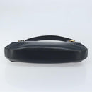 Salvatore Ferragamo Gancini Shoulder Bag Leather Navy Gold Auth gh1923-5