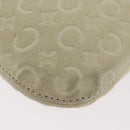 CELINE C Macadam Canvas Shoulder Bag Suede Beige Gold Auth gh1924-13