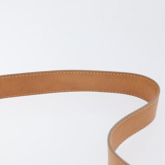 CELINE C Macadam Canvas Shoulder Bag Suede Beige Gold Auth gh1924