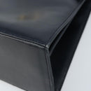 Salvatore Ferragamo Gancini Hand Bag Leather 2way Navy Gold Auth gh1925-9