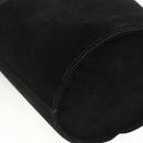 Salvatore Ferragamo Vala Hand Bag Suede Black Gold Auth gh1926-13