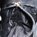 Salvatore Ferragamo Vala Hand Bag Suede Black Gold Auth gh1926-17
