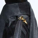 Salvatore Ferragamo Vala Hand Bag Suede Black Gold Auth gh1926-19