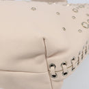 Salvatore Ferragamo Gancini Hand Bag Leather Pink Silver Auth gh1927-9