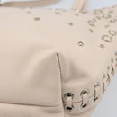 Salvatore Ferragamo Gancini Hand Bag Leather Pink Silver Auth gh1927-15
