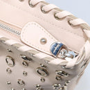 Salvatore Ferragamo Gancini Hand Bag Leather Pink Silver Auth gh1927-10