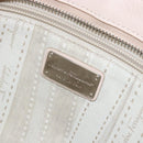Salvatore Ferragamo Gancini Hand Bag Leather Pink Silver Auth gh1927-18