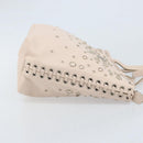 Salvatore Ferragamo Gancini Hand Bag Leather Pink Silver Auth gh1927-3