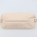 Salvatore Ferragamo Gancini Hand Bag Leather Pink Silver Auth gh1927-5