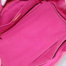 PRADA Canapa S Hand Bag Canvas Pink Gold Auth gh1928-10