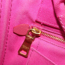PRADA Canapa S Hand Bag Canvas Pink Gold Auth gh1928-21