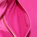 PRADA Canapa S Hand Bag Canvas Pink Gold Auth gh1928-23