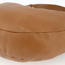 Salvatore Ferragamo Gancini Shoulder Bag Leather Brown Gold Auth gh1932-9
