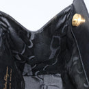Salvatore Ferragamo Vala Hand Bag Leather Black Gold Auth gh1933-17