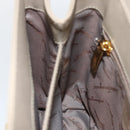 Salvatore Ferragamo Gancini Hand Bag Leather Beige Gold Auth gh1934-18
