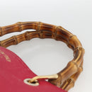 GUCCI Bamboo Hand Bag Leather Pink Gold 323660 Auth gh1935-8