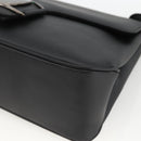 Salvatore Ferragamo Vala Shoulder Bag PVC Canvas Black Silver Auth gh1939-9