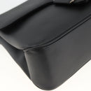 Salvatore Ferragamo Vala Shoulder Bag PVC Canvas Black Silver Auth gh1939-14