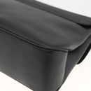 Salvatore Ferragamo Vala Shoulder Bag PVC Canvas Black Silver Auth gh1939-15