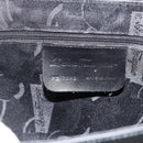 Salvatore Ferragamo Vala Shoulder Bag PVC Canvas Black Silver Auth gh1939-17
