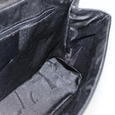 Salvatore Ferragamo Vala Shoulder Bag PVC Canvas Black Silver Auth gh1939-18