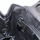 Salvatore Ferragamo Vala Shoulder Bag PVC Canvas Black Silver Auth gh1939-20