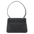 Salvatore Ferragamo Vala Shoulder Bag PVC Canvas Black Silver Auth gh1939-2