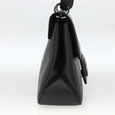 Salvatore Ferragamo Vala Shoulder Bag PVC Canvas Black Silver Auth gh1939-3