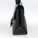 Salvatore Ferragamo Vala Shoulder Bag PVC Canvas Black Silver Auth gh1939-4