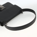 Salvatore Ferragamo Vala Shoulder Bag PVC Canvas Black Silver Auth gh1939-7