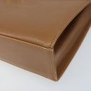 Salvatore Ferragamo Gancini Shoulder Bag Leather Brown Gold Auth gh1940-9