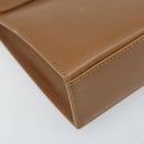 Salvatore Ferragamo Gancini Shoulder Bag Leather Brown Gold Auth gh1940-14
