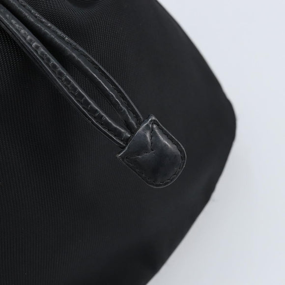 GUCCI Bamboo Hand Bag Nylon Black Silver 001 2855 1657 Auth gh1942